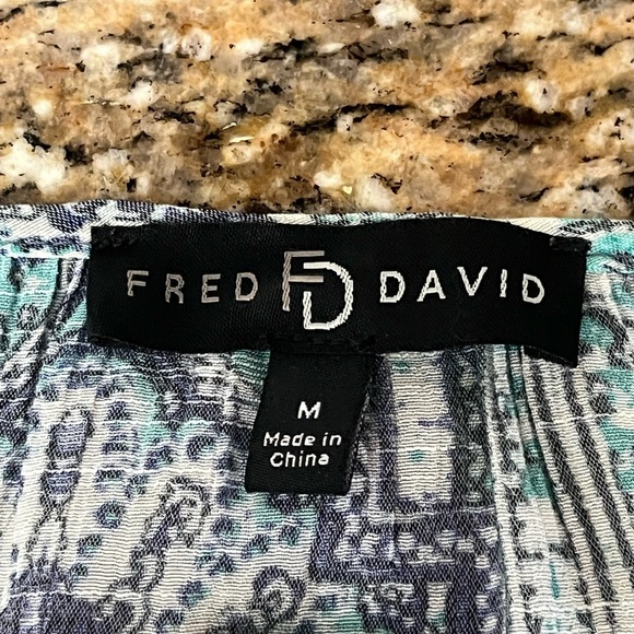 Fred David Paisley Peasant Boho Top Women’s M – Hippie Fairy Tunic Modest Y2K - Picture 9 of 10